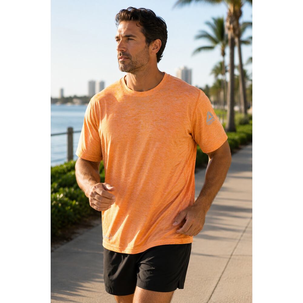 Reebok Speedwick Mens 3XL Orange Athletic Shirt Running Workout Activewear NWT